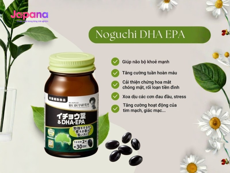 Viên uống bổ não Noguchi DHA EPA 60 viên