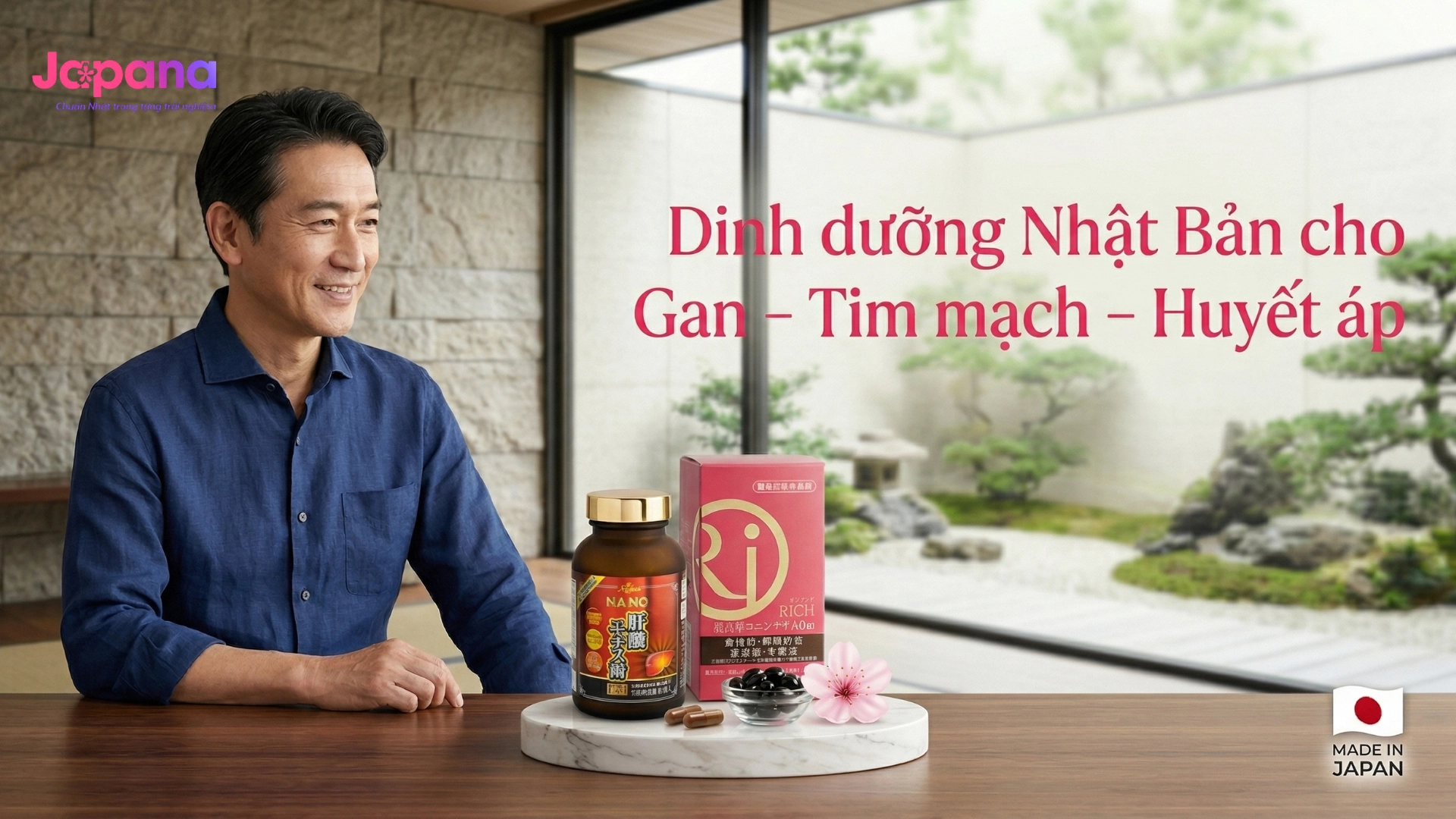 Dinh dưỡng Nhật Bản cho Gan – Tim mạch – Huyết áp: Giải pháp an toàn