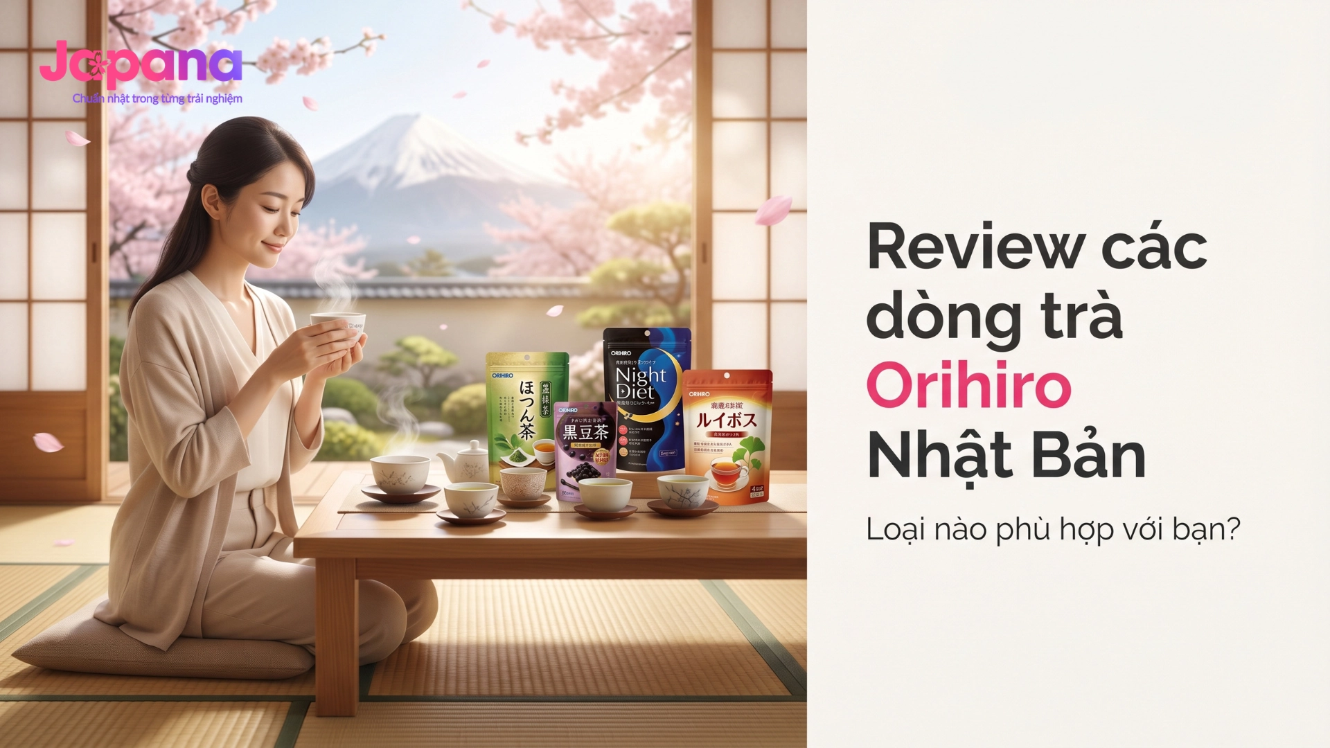 Review 9 Loại Trà Túi Lọc Orihiro Nhật Bản