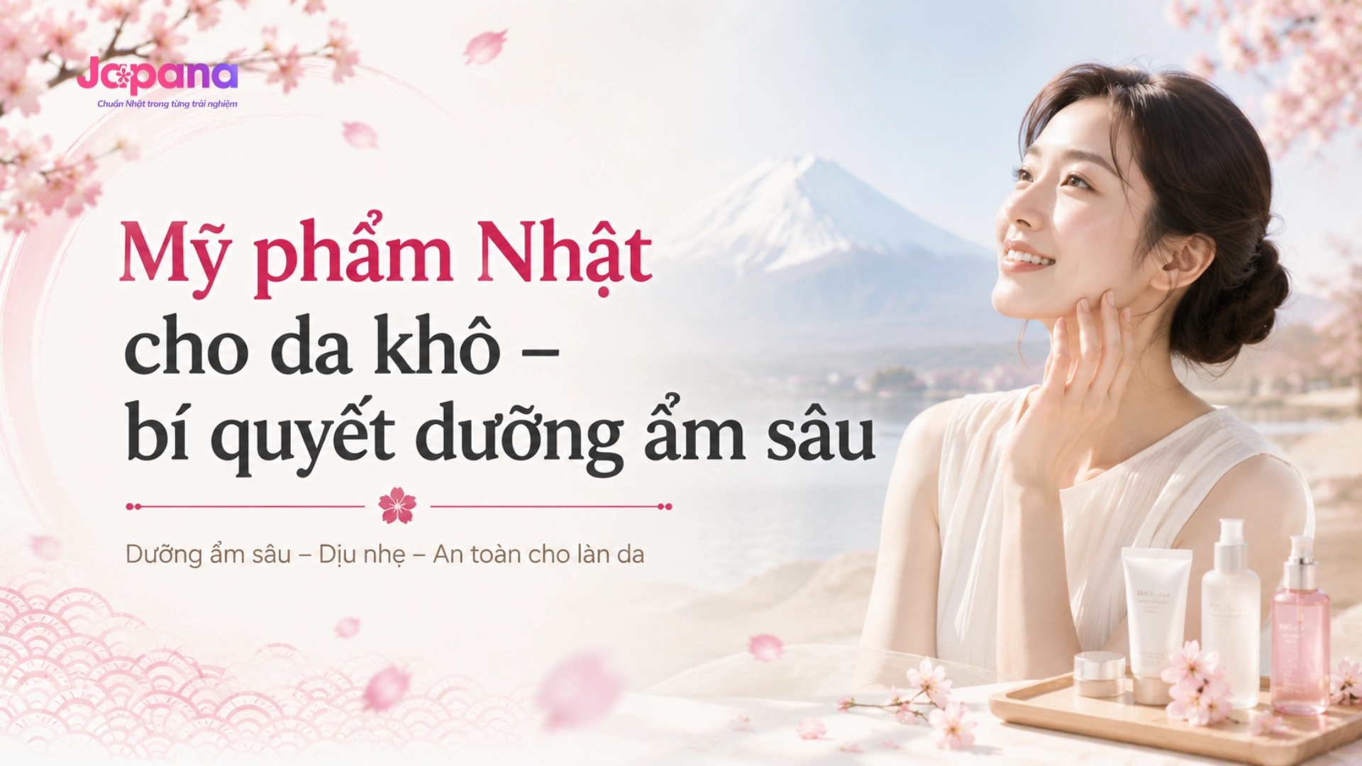Mỹ phẩm Nhật cho da khô – bí quyết dưỡng ẩm sâu