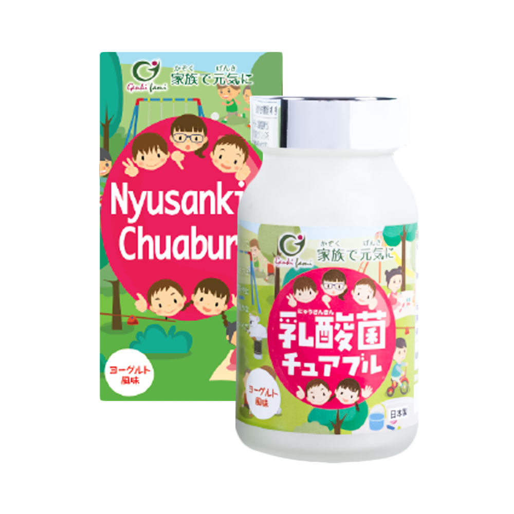 Kẹo ngậm bổ sung lợi khuẩn Genki Fami Nyusankin Chuaburu