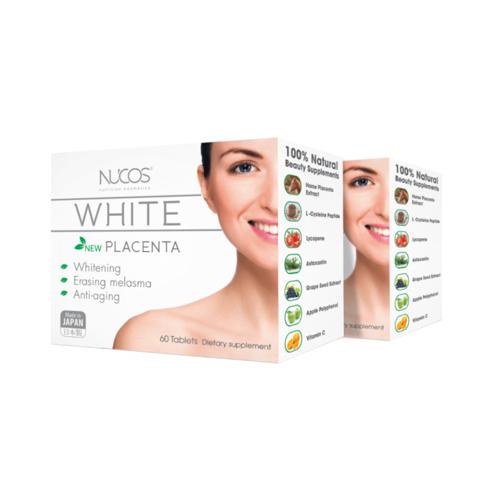 Combo 2 hộp viên uống trắng da, giảm nám Nucos White 60 viên