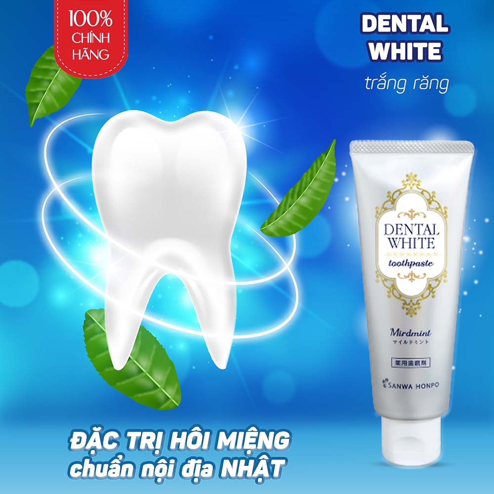 Kem đánh răng trắng sáng, trị hôi miệng Dental White 100g