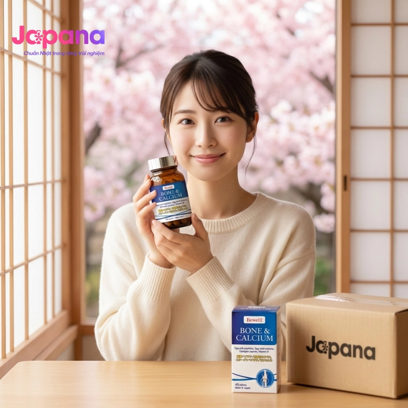 Viên uống hỗ trợ xương và tăng chiều cao Waki Bewel Bone & Calcium