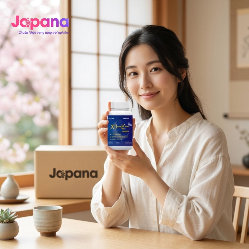 Viên uống hỗ trợ giấc ngủ Fujina Sleepy 80 viên