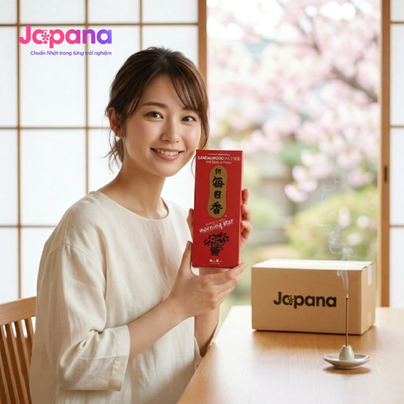 Hương Nippon Kodo Morning Star Sandalwood 200 que (Hương gỗ đàn hương)