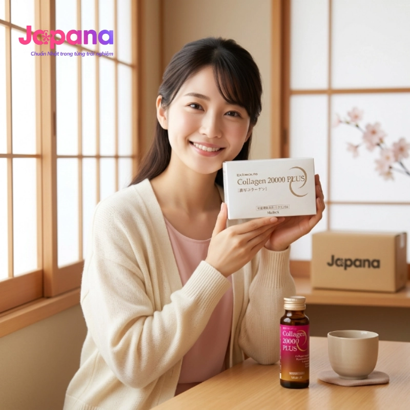 Nước uống đẹp da Collagen 20000mg Plus (Hộp 10 chai x 50ml)