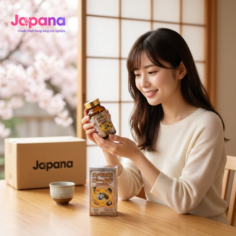Viên uống tinh chất hàu Nano Oyster Gold Nichiei Bussan 120 viên