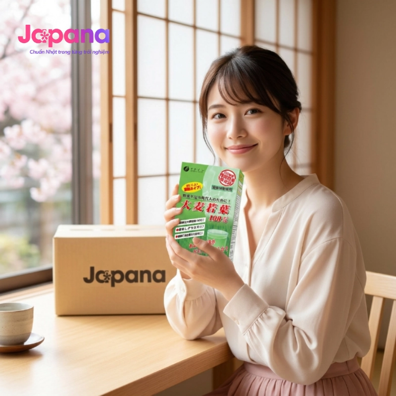 Bột hỗ trợ bổ sung chất xơ và rau xanh Cỏ Lúa Mạch Fine Japan 100% - 100g - Date 01/2027