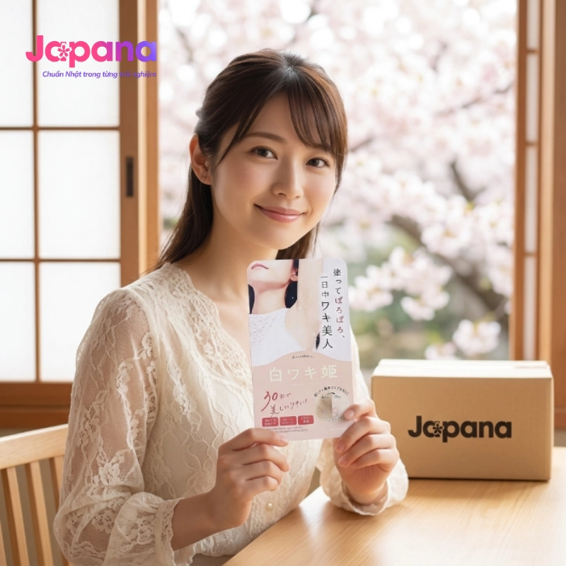 Kem tẩy tế bào chết giảm thâm nách Himecoto Shirowaki Hime 18g