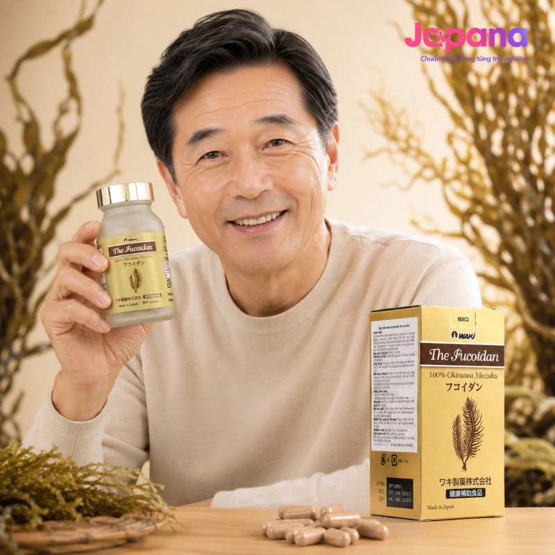 Viên uống hỗ trợ phòng ngừa ung thư Waki The Fucoidan - 90 viên - Date 12/2027