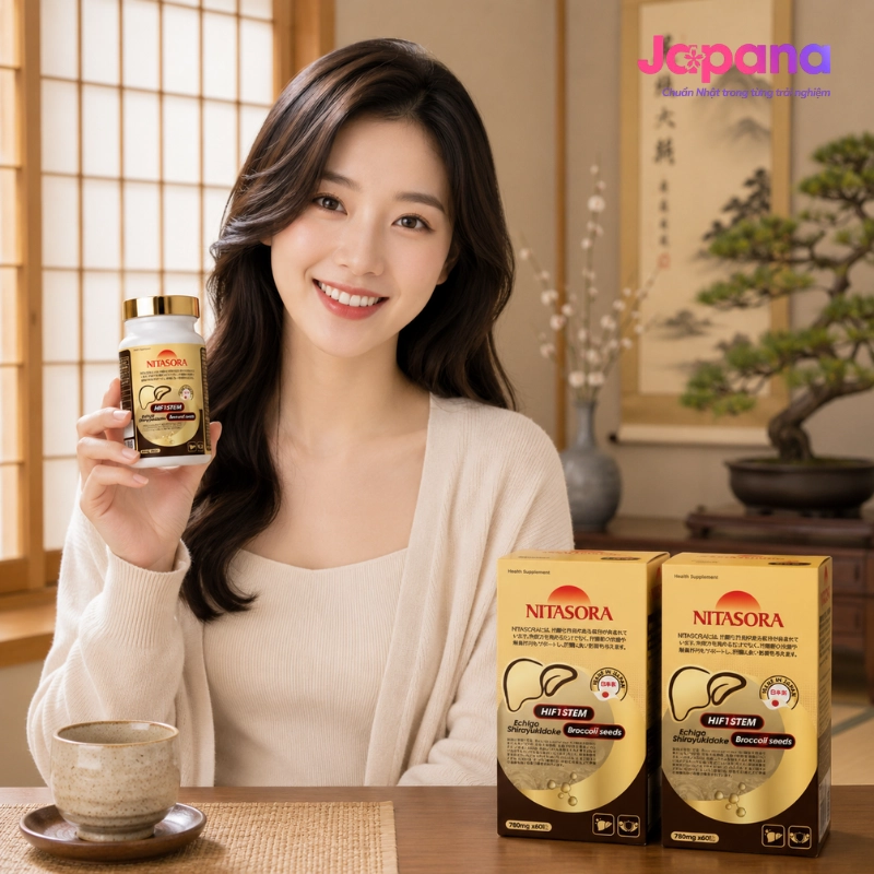 Combo 2 hộp Viên uống hỗ trợ chức năng gan Nitasora 60 viên