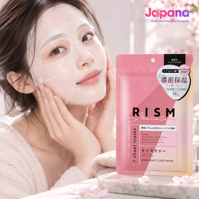 Mặt nạ chăm sóc da hằng ngày RISM DAILY CARE MASK MOISTURE 7 miếng
