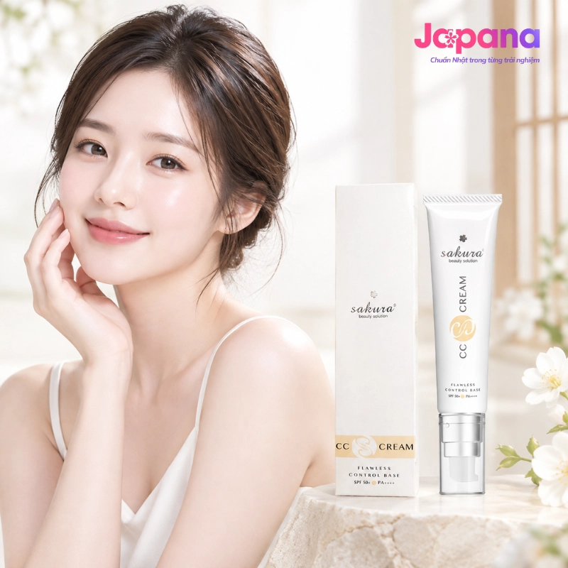 Kem trang điểm chống nắng Sakura CC Cream SPF50+/PA++++ 40ml