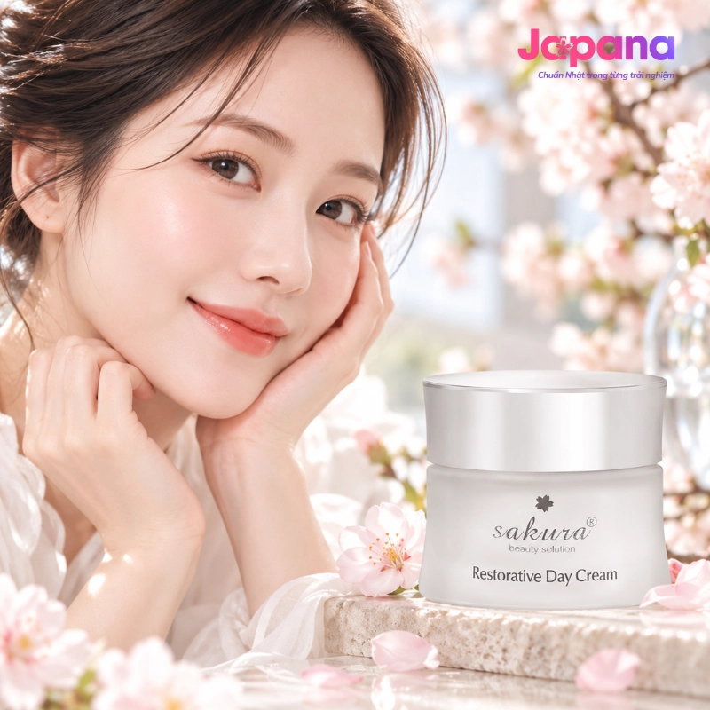 Kem dưỡng chống lão hóa da ban ngày Sakura Restorative Day Cream 30g (Date 07/28)