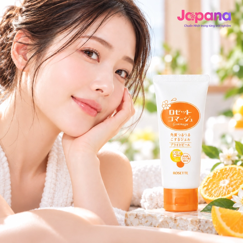 Gel tẩy tế bào chết dưỡng sáng da Rosette Gommage Bright Peel 180g