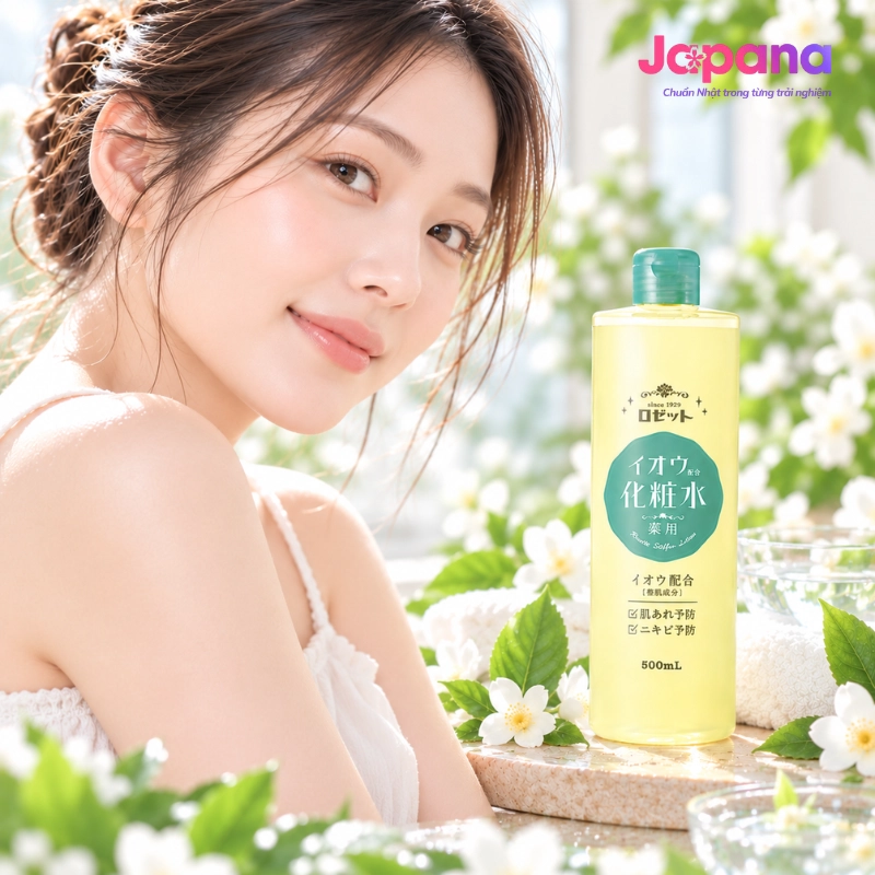 Nước cân bằng dưỡng ẩm và làm dịu da Rosette Sulfur Skin Lotion 500ml