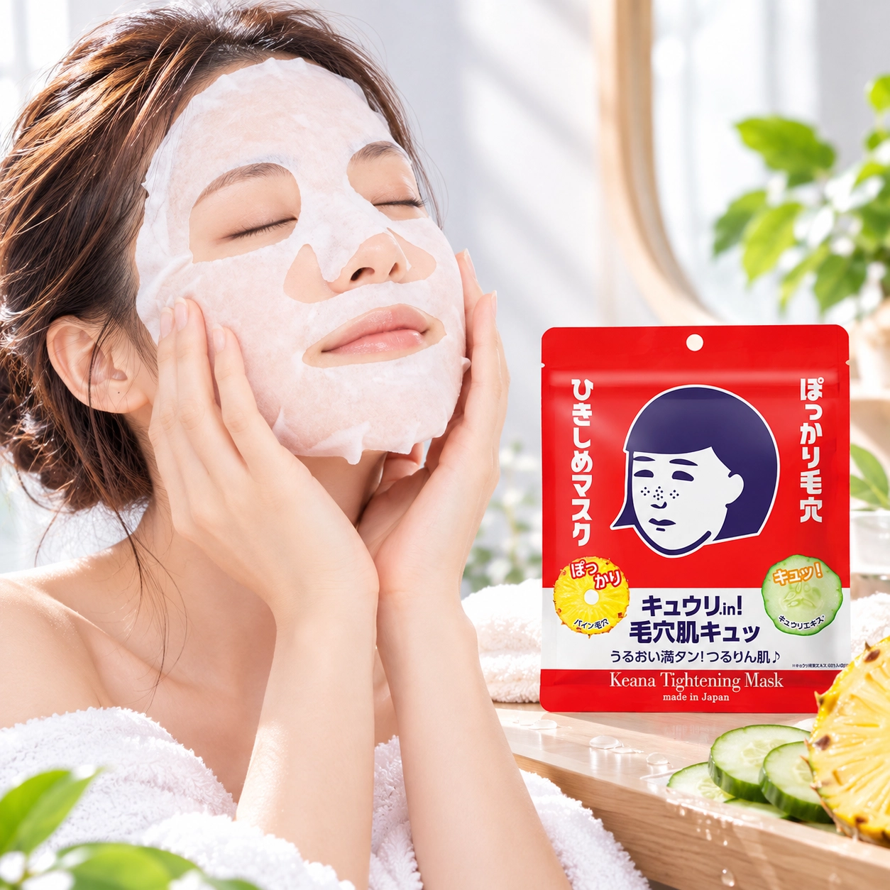 Mặt nạ giảm mụn thu nhỏ lỗ chân lông Keana Tightening Mask 10 Miếng