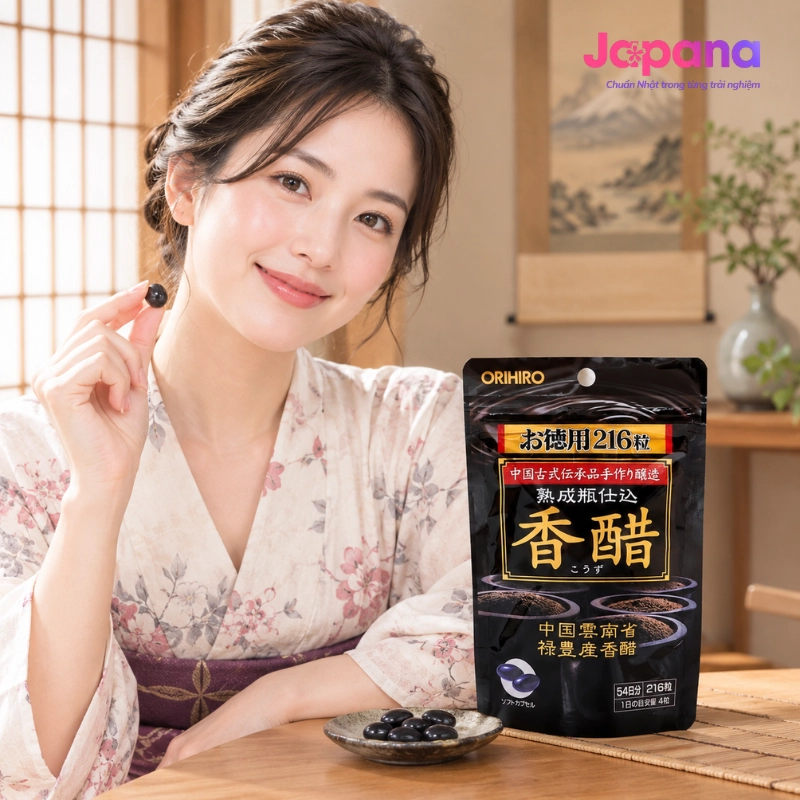 Viên uống giấm đen giảm cân Orihiro 216 viên