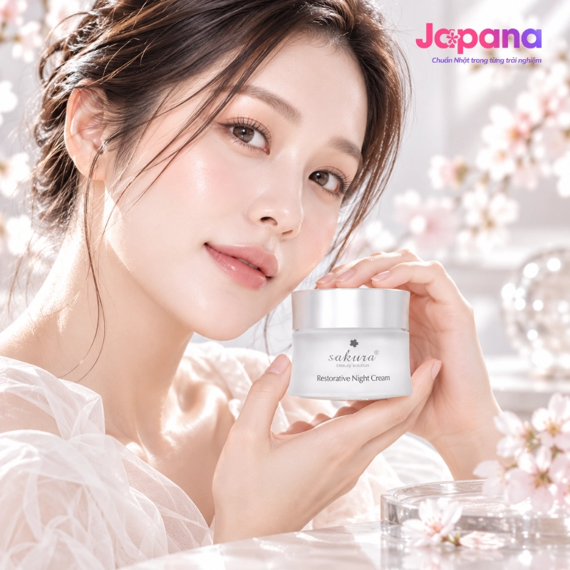 Kem dưỡng da ban đêm Sakura Restorative Night Cream 30g