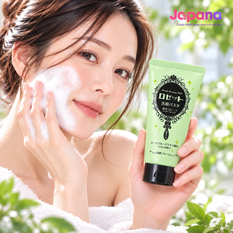 Sữa rửa mặt thu nhỏ lỗ chân lông Rosette Face Wash Pasta Sea Clay Smooth 120g