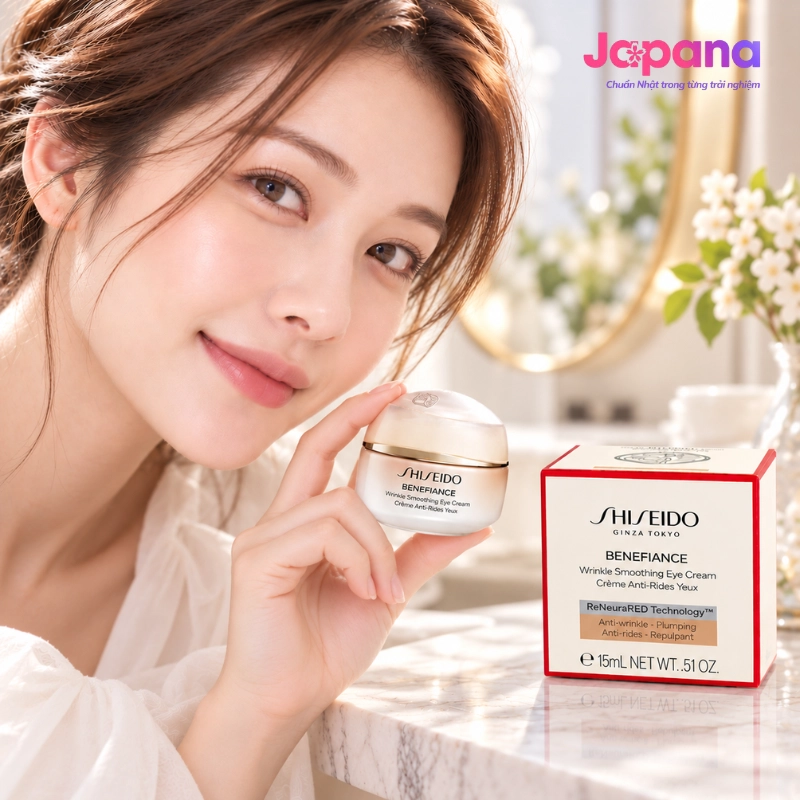 Kem dưỡng vùng mắt Shiseido Benefiance Wrinkle Smoothing Eye Cream 15ml