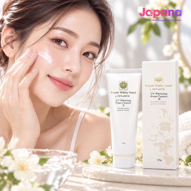 Sữa rửa mặt trắng da Fresh White Sand By Tenamyd 120g - số 2